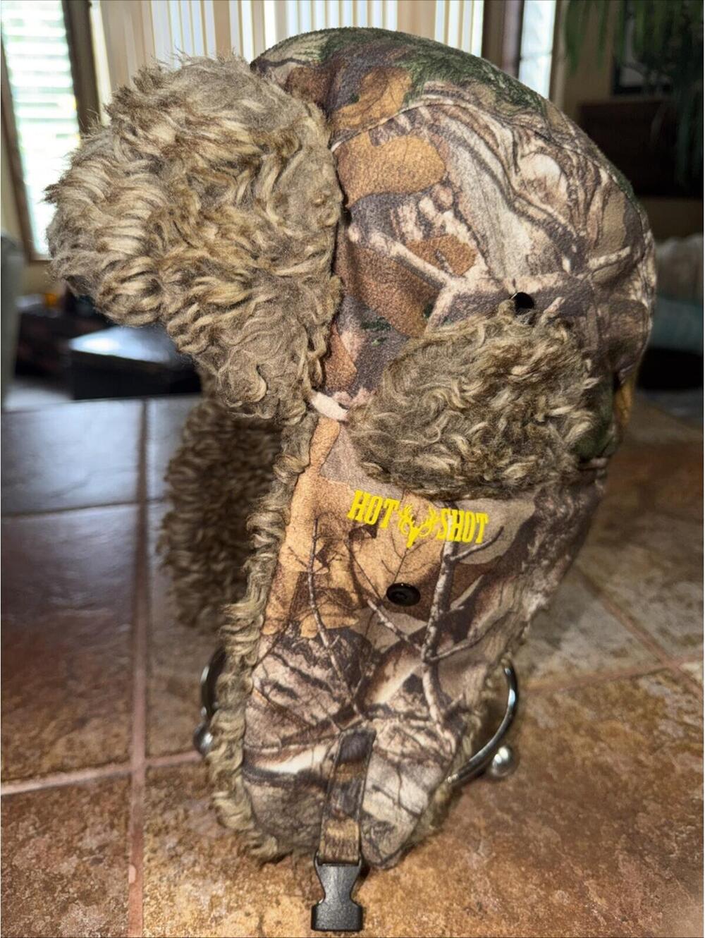 Hot Shot Men's Sabre Camo Fur Trapper Hat Tricot Shell Thinsulate Insulation